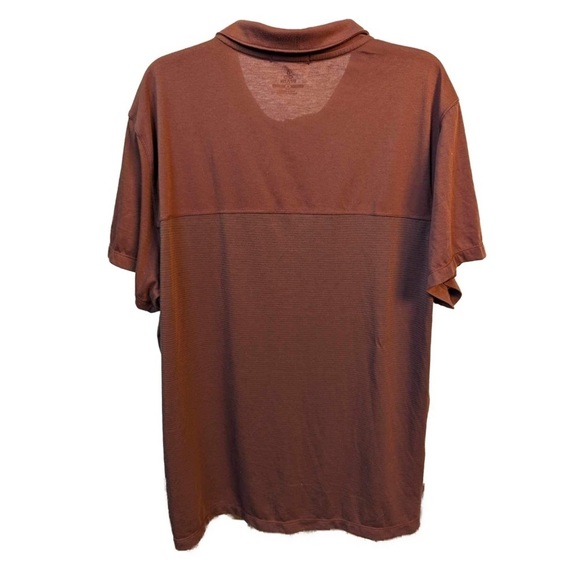 Prana Men’s Breathe Orange Striped Polo Short Sleeve Performance Shirt- Size XL - Picture 2 of 4